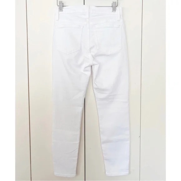 J. Crew 9" High Waisted Mid-Rise Toothpick Skinny Jean in White - Picture 4 of 7